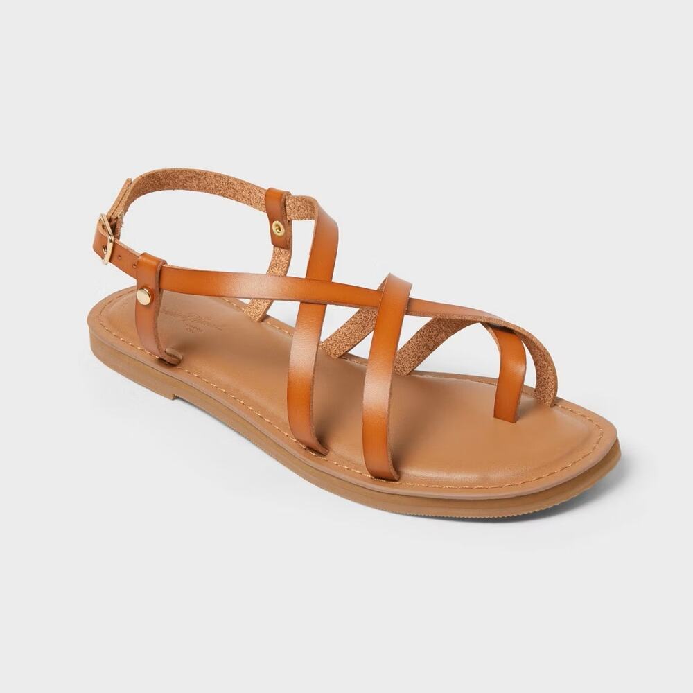 Women’s Kailey Sandals with Memory Foam Insole - Universal Thread - Cognac 11